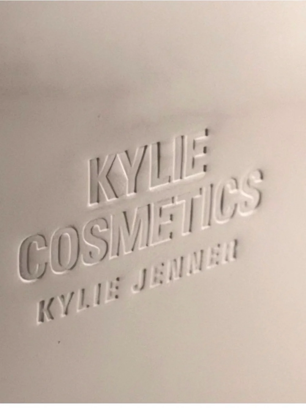 Kylie Cosmetics Pale Pink Glossy Cosmetic Bag with Silver KY Zipper Pulls